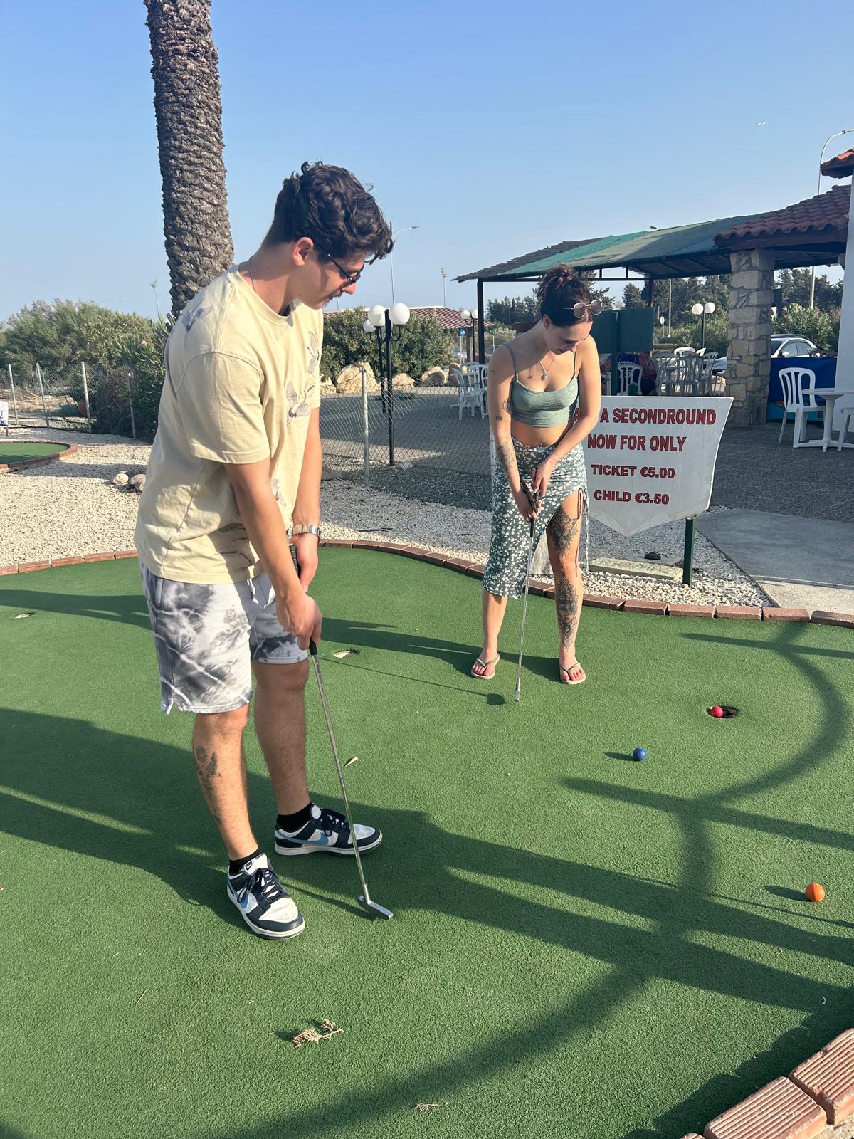 Chris and Quilla Mini Golf
